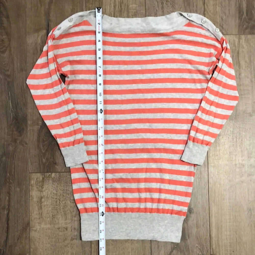 J. CREW Pima Cotton Striped Boatneck Sweater